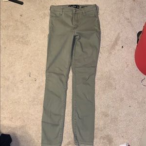 olive green high waisted jean legging
